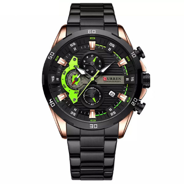 Curren 8402 Black ανδρικό ρολόι με μπρασελέ