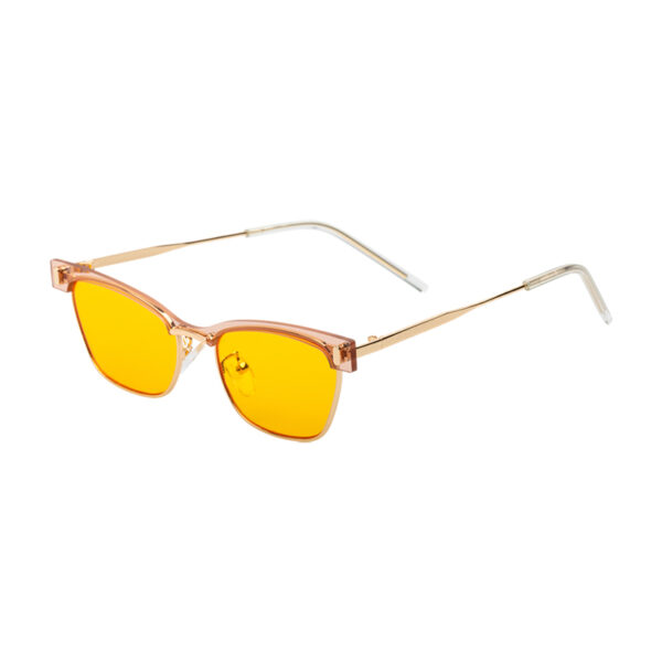 Γυαλιά ηλίου γυναικεία cat eye, UV400, με μεταλλικό σκελετό, Awear Lela Yellow