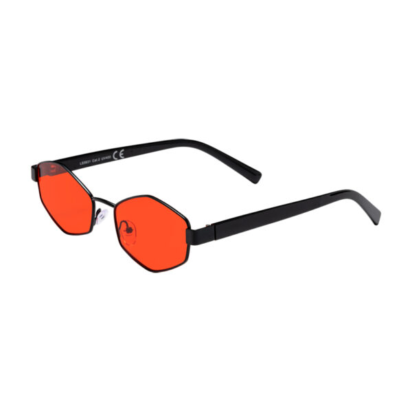 Γυαλιά ηλίου πολυγωνικά, UV400, Awear Leon Red, πλαϊνή λήψη