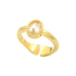 Δαχτυλίδι ατσάλινο ανοιχτό χρυσό με ζιργκόν Awear Sento Gold