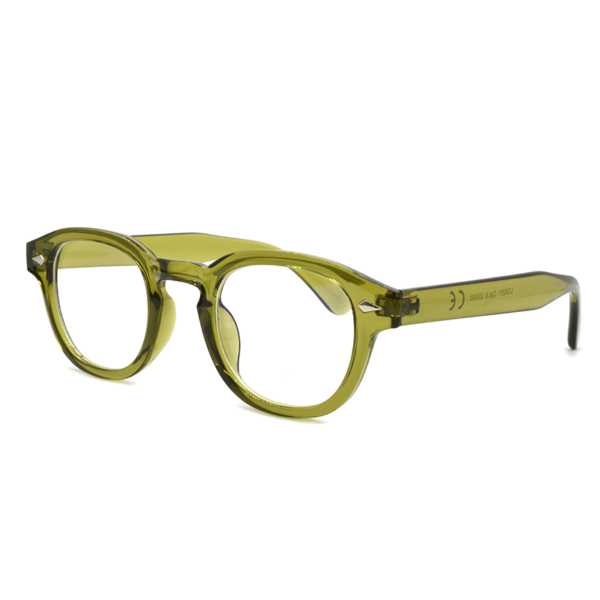 Blue light γυαλιά στρογγυλά Awear Moda Green σε πλαϊνή λήψη