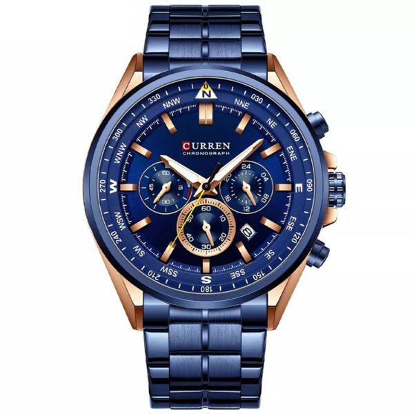 Curren 8399 Blue ανδρικό ρολόι με μπρασελέ