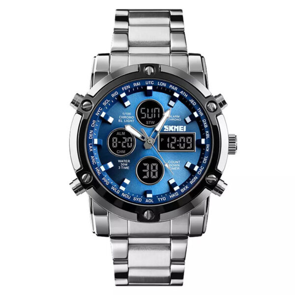 Skmei 1389 Silver Blue ανδρικό ρολόι