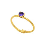 Δαχτυλιδι-ατσαλινο-χρυσο-με-μοβ-πετρα-awear-harria-purple