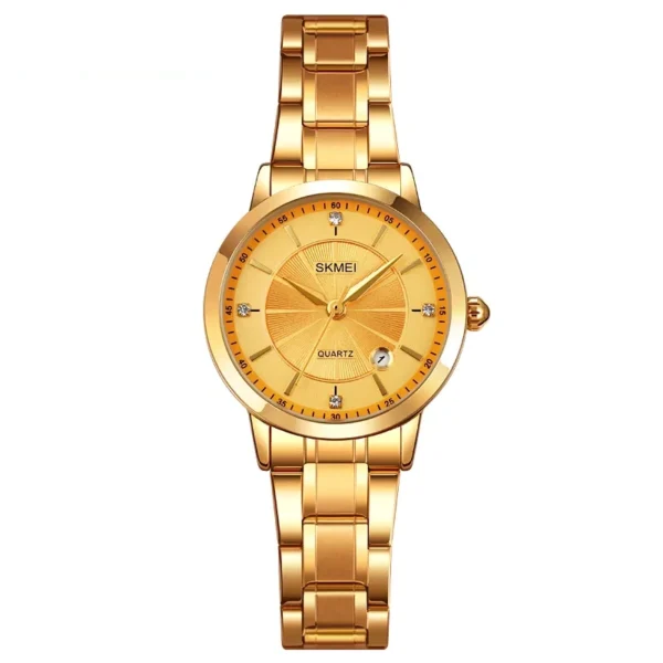 Skmei 1819 Gold γυναικείο ρολόι με χρυσό μπρασελέ