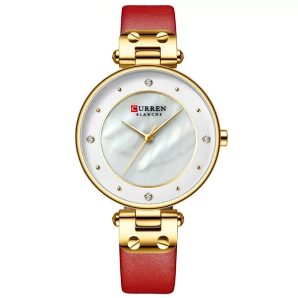 Curren 9056 Leather Red γυναικείο ρολόι