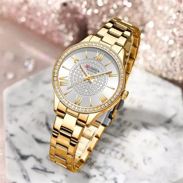 Curren 9084 Gold Silver γυναικείο ρολόι με μπρασελέ σε χρυσό χρώμα