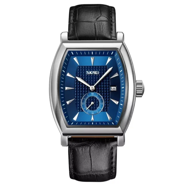 SKMEI 9306 Blue ανδρικό ρολόι με δερμάτινο λουράκι