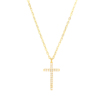 Κολιέ σταυρός από ασήμι 925, χρυσός, Awear Tori Gold