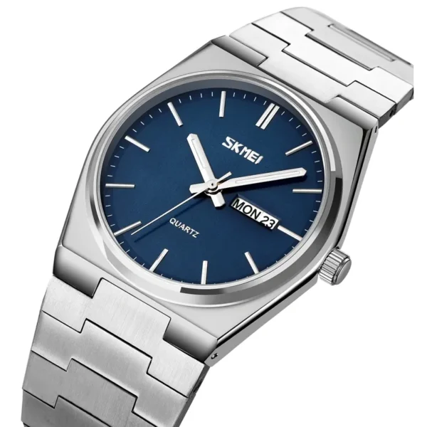 SKMEI 9288 Blue ανδρικό ρολόι με μπρασελέ και ένδειξη ημέρας και ημερομηνίας