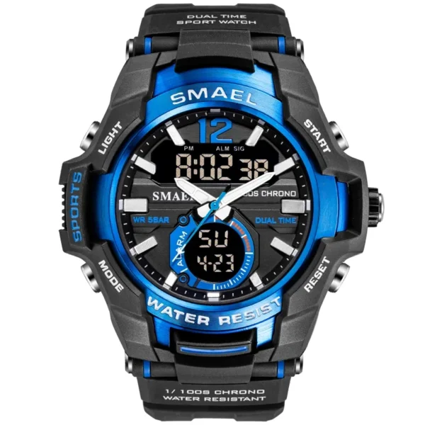 Smael 1805 Black - Blue ανδρικό ρολόι sport.