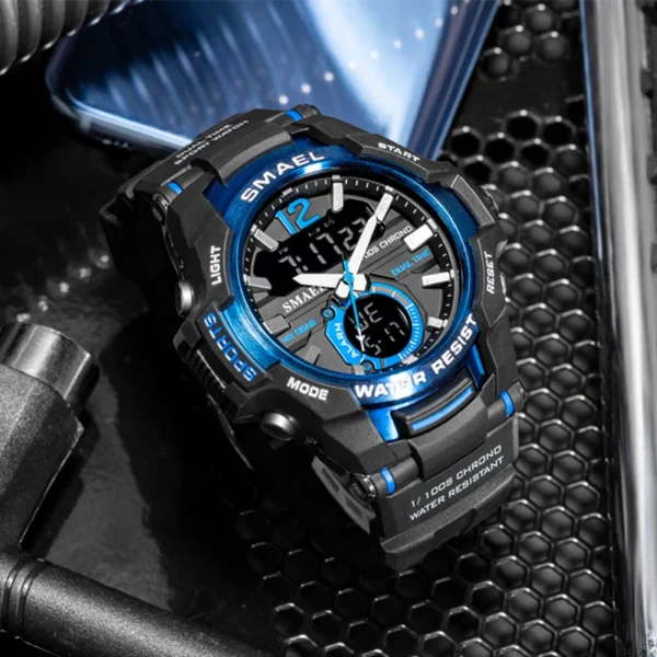 Smael 1805 Black - Blue ανδρικό ρολόι.