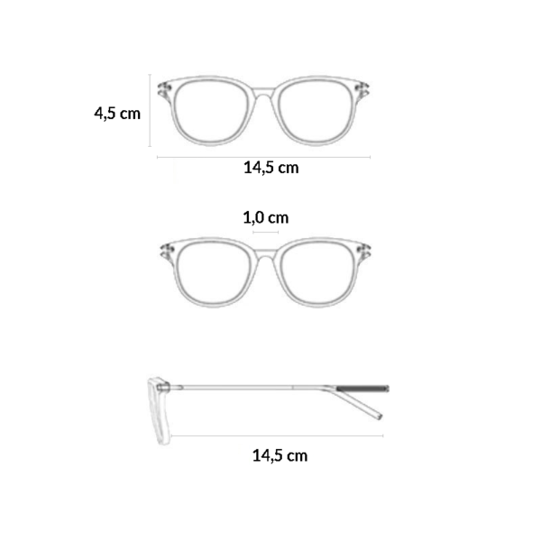 Διαστάσεις για τα γυναικεία γυαλιά ηλίου Awear Faye