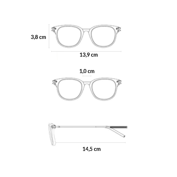 Διαστάσεις για τα γυναικεία γυαλιά ηλίου Awear Anais