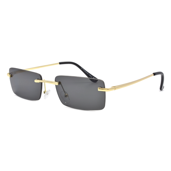 Γυαλιά ηλίου ορθογώνια με γκρι φακό UV400, Awear Bambi Gold