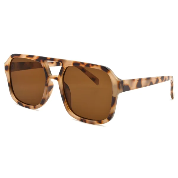 Γυαλιά ηλίου aviator με καφέ φακό UV400, Awear Anton Leopard