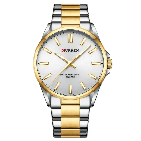 Curren 9090 Gold White, ανδρικό ρολόι