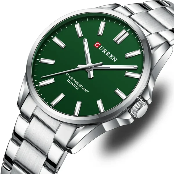 Curren 9090 Green, ανδρικό ρολόι με πράσινο καντράν