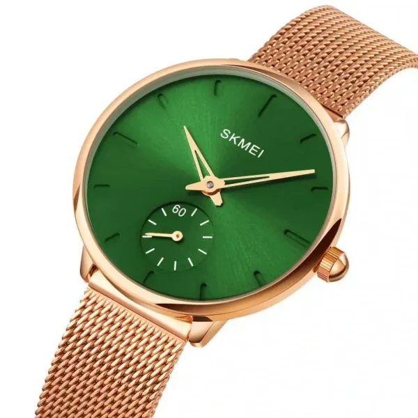 Skmei 1791 Green γυναικείο ρολόι με μπρασελέ και πράσινο καντράν