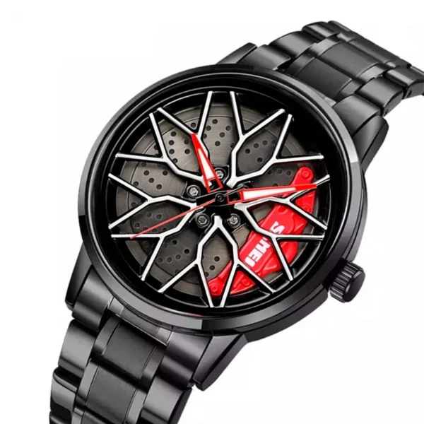 Skmei 1990 Silver B2 ανδρικό ρολόι με μαύρο μπρασελέ