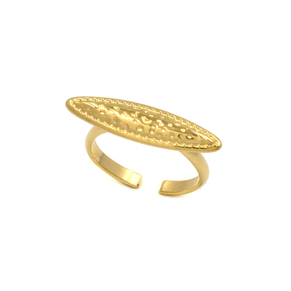 Δαχτυλίδι γυναικείο, ατσάλινο σε χρυσό χρώμα, Awear Lana Gold