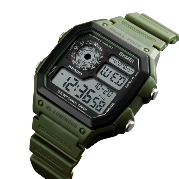 Skmei 1299 Army Green ανδρικό ρολόι αδιάβροχο 50 μέτρα