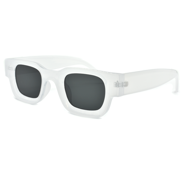 Γυαλιά ηλίου τετράγωνα με διαφανή λευκό σκελετό, Awear Sion Clear