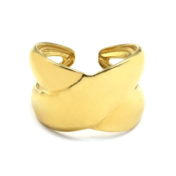 Δαχτυλίδι ατσάλινο χρυσό Awear Zane gold