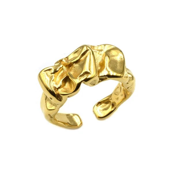 δαχτυλίδι ανοιχτό ατσάλινο χρυσό awear sage gold