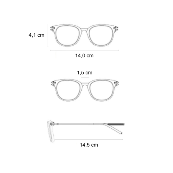 Διαστάσεις για τα γυναικεία γυαλιά ηλίου Awear Kira