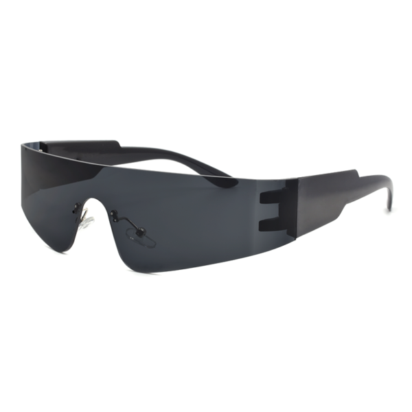 Γυαλιά ηλίου μάσκα, με φακό UV400 και μαύρους βραχίονες, Awear Gio Black