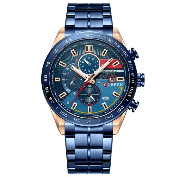 Curren 8410 Blue ανδρικό ρολόι με μπρασελέ