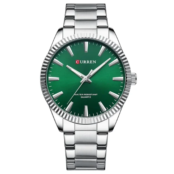Curren 8425 Green ανδρικό ρολόι με μπρασελέ