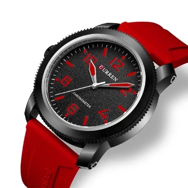 Curren 8454 Red ανδρικό ρολόι, αδιάβροχο 3atm