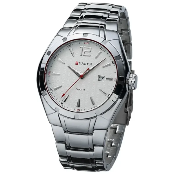 Curren 8103 Silver ανδρικό ρολόι με μπρασελέ και καντράν με ημερομηνία