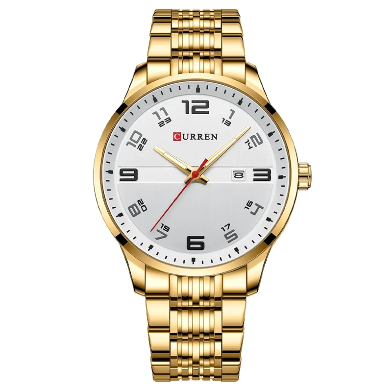 Curren 8411 Gold ανδρικό ρολόι με μπρασελέ