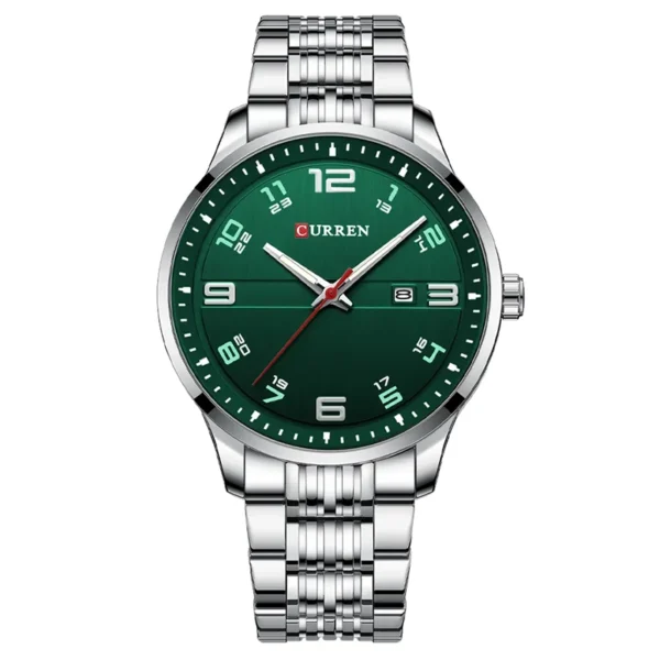 Curren 8411 Green ανδρικό ρολόι με μπρασελέ