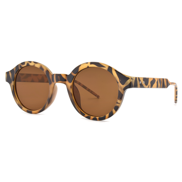 Γυαλιά ηλίου γυναικεία στρογγυλά, με φακό UV400, Awear Rebeca Leopard