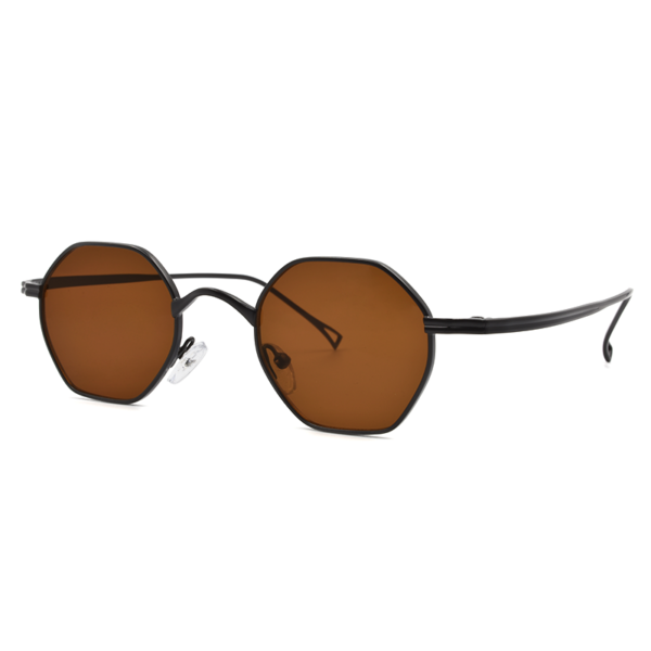 Γυαλιά ηλίου πολυγωνικά, με καφέ φακό UV400, Awear Felix Brown