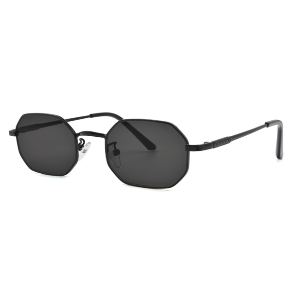 Γυαλιά ηλίου πολυγωνικά μαύρα, με φακό UV400, Awear Kresten Black