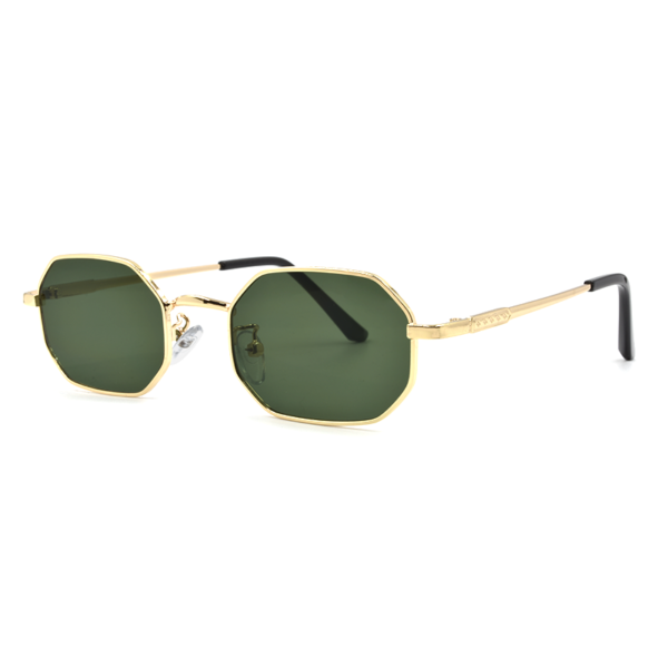 Γυαλιά ηλίου πολυγωνικά, με λαδί φακό UV400, Awear Kresten Olive