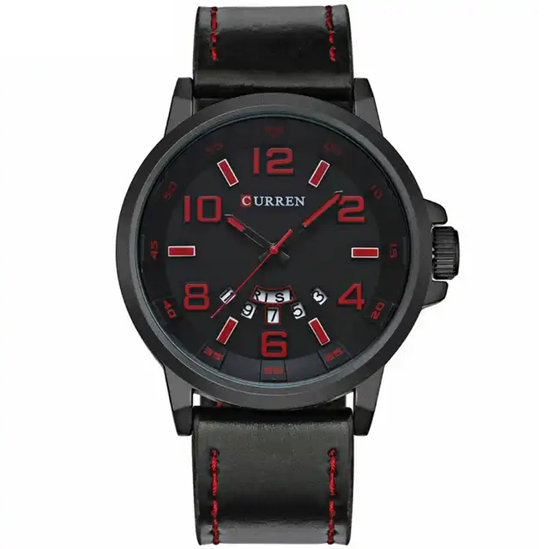 Curren 8240 Black Red ανδρικό ρολόι