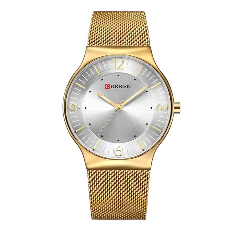 Curren 8304 Gold ανδρικό ρολόι με μπρασελέ