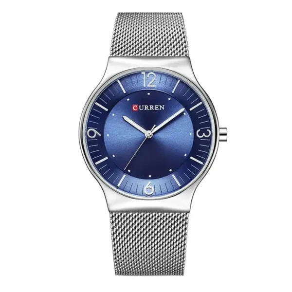Curren 8304 Silver Blue ανδρικό ρολόι με μπρασελέ