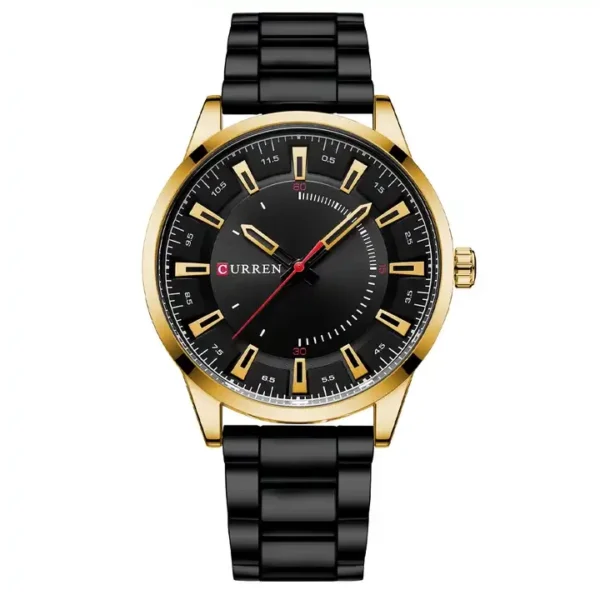 Curren 8406 Black Gold ανδρικό ρολόι με μπρασελέ