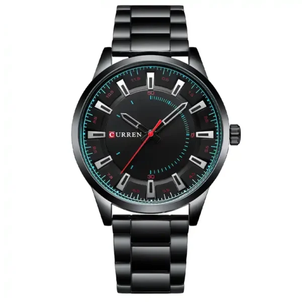 Curren 8406 Black ανδρικό ρολόι με μπρασελέ