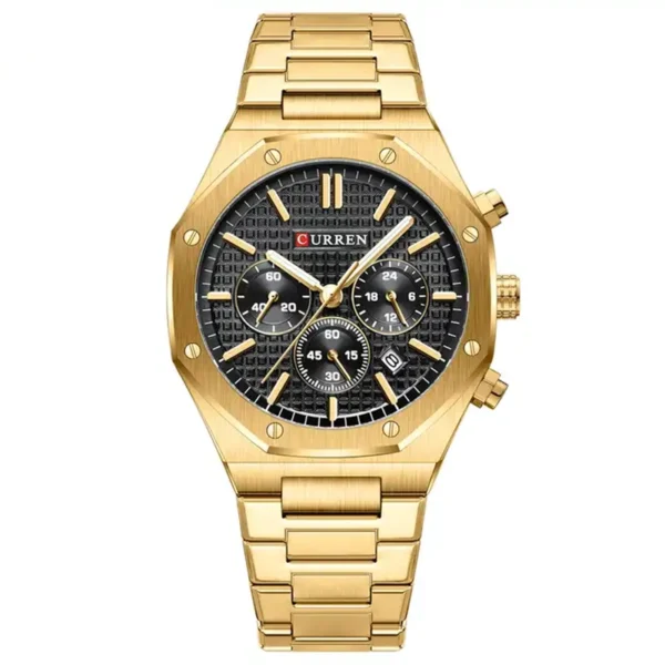 Curren 8440 Gold ανδρικό ρολόι με μπρασελέ