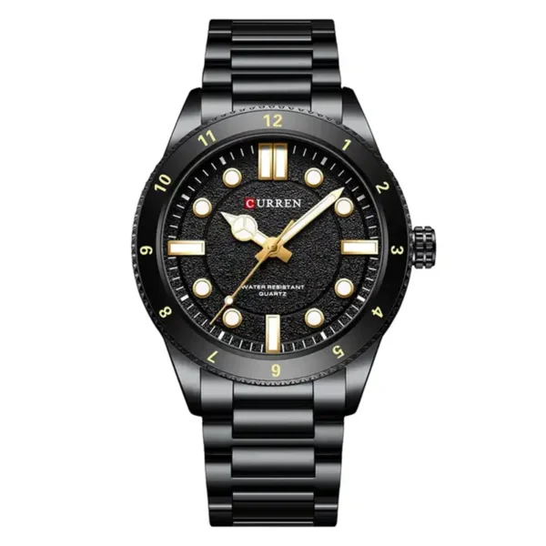 Curren 8450 Black ανδρικό ρολόι με μπρασελέ