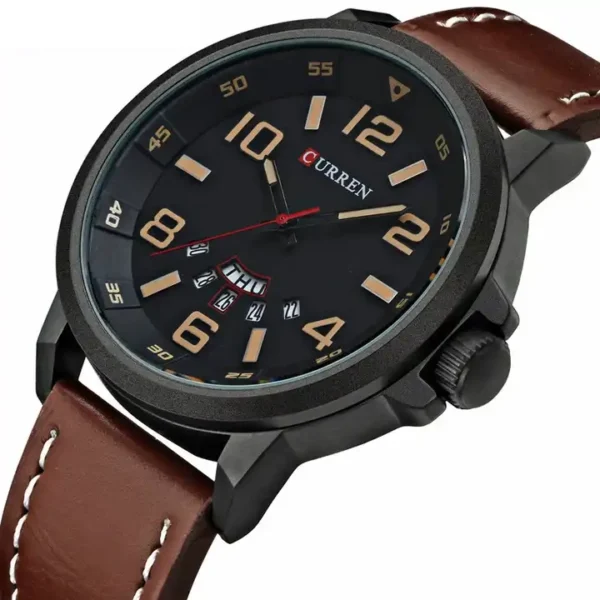 Curren 8240 Brown ανδρικό ρολόι με ένδειξη ημέρας και ημερομηνίας