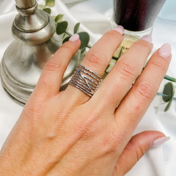 Δαχτυλίδι γυναικείο ασημί, από ατσάλι, Awear Kiera Silver